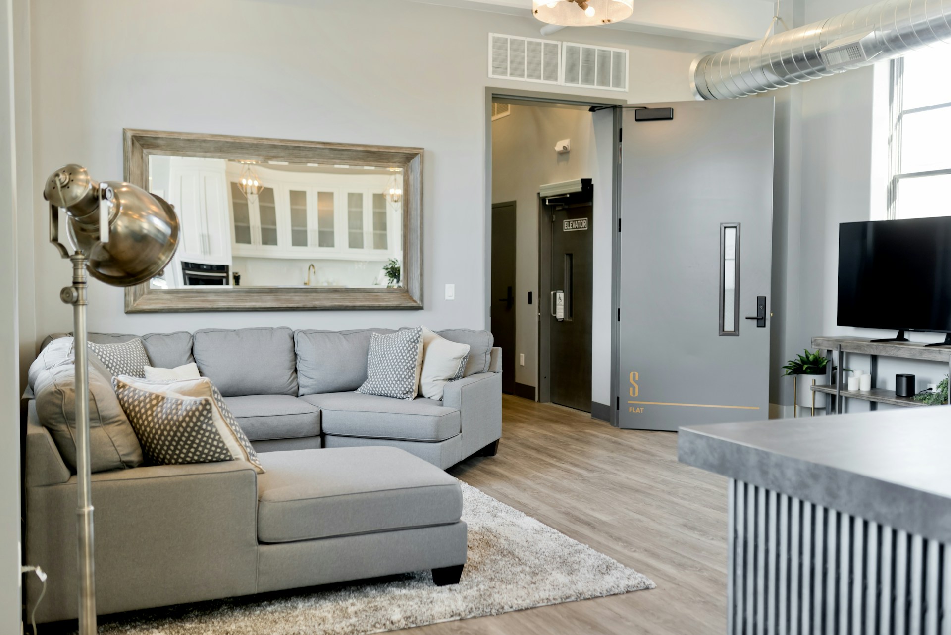 gray sectional sofa