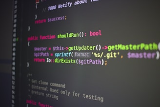 a computer screen with a bunch of text on it