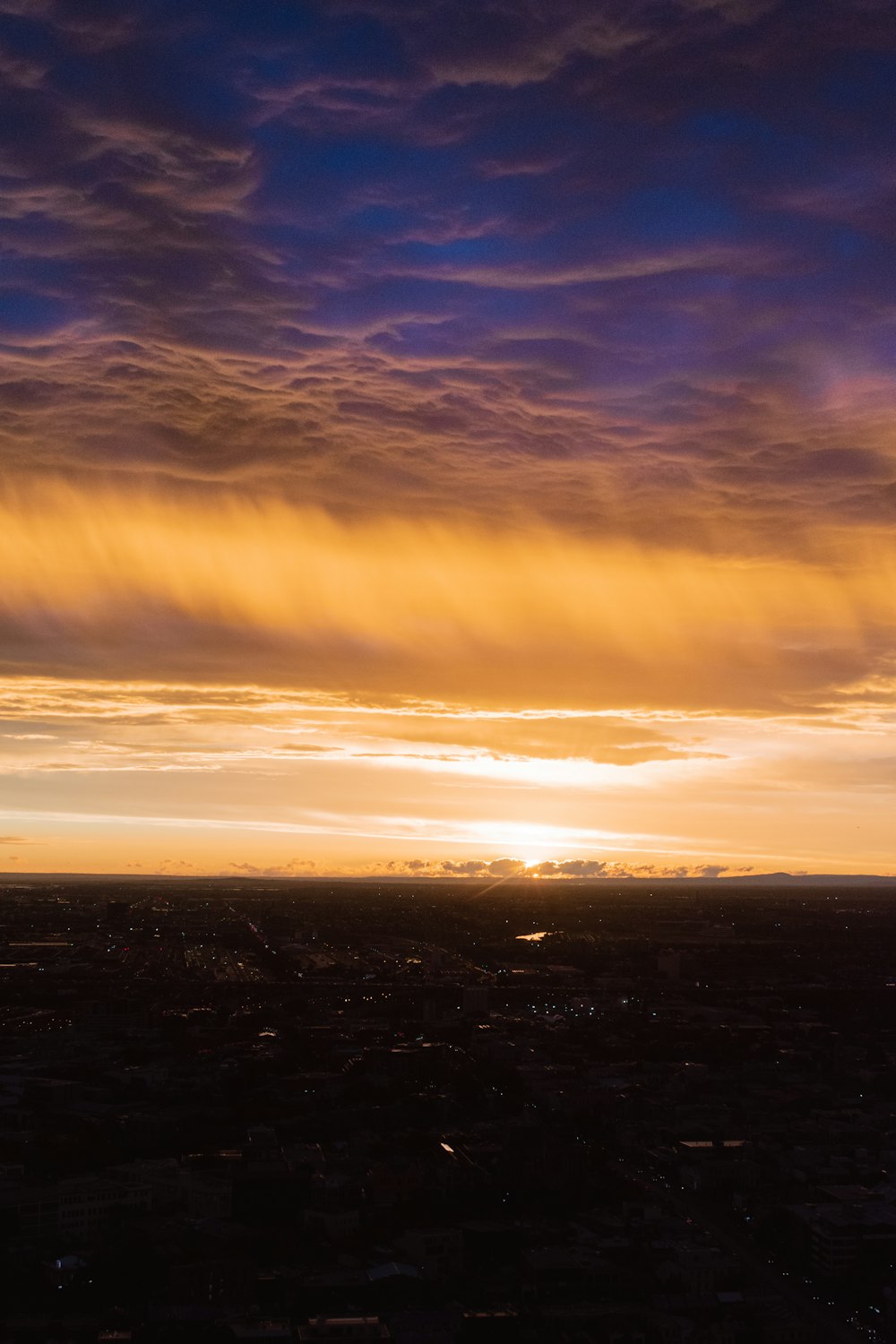 orange sky on focus photography