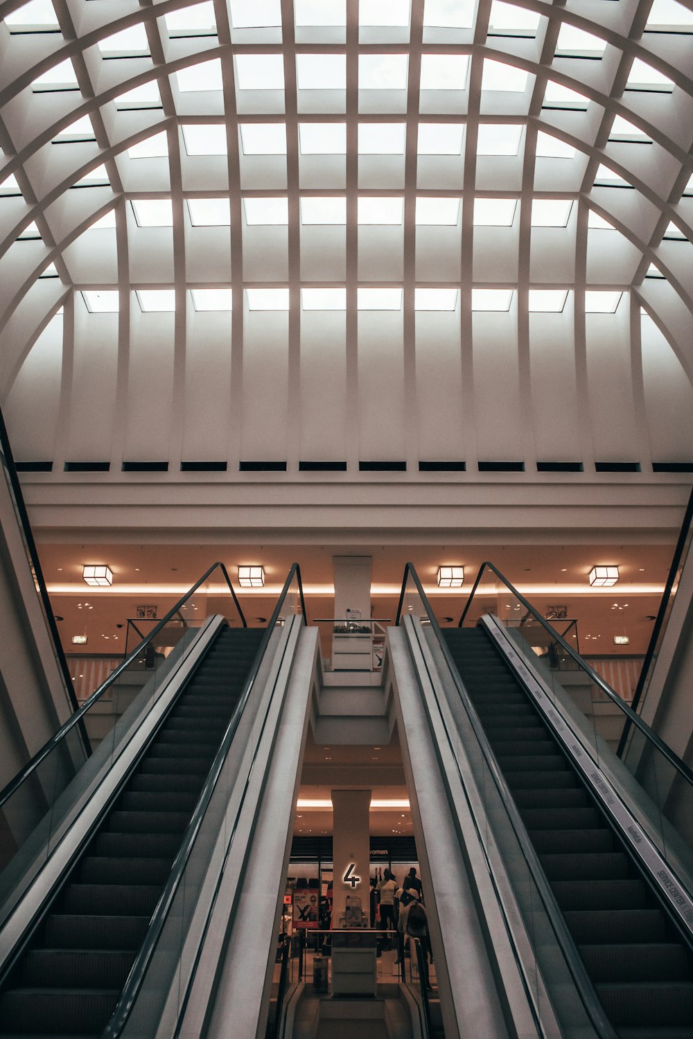 empty escalator close-up photography