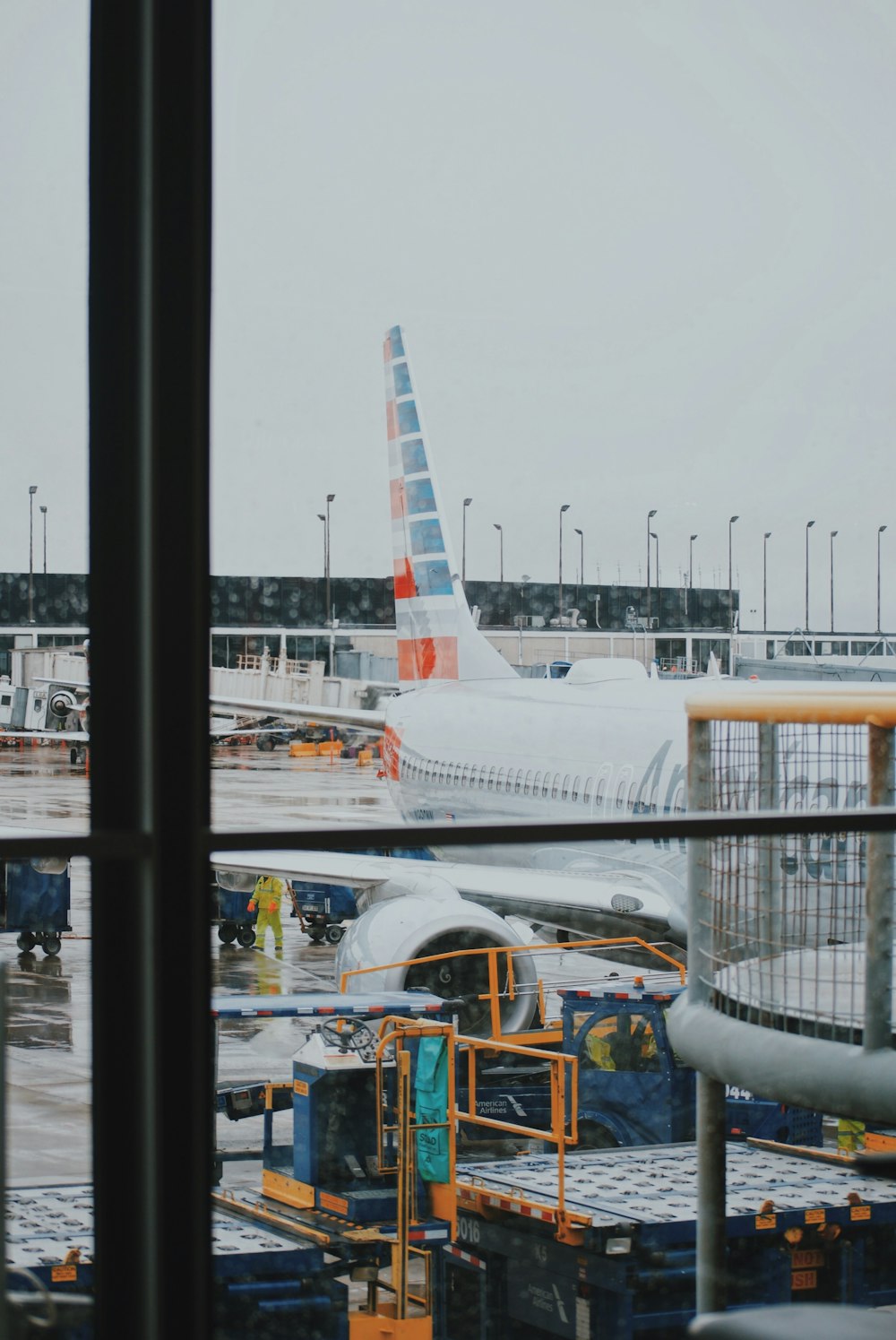 white plane at airport