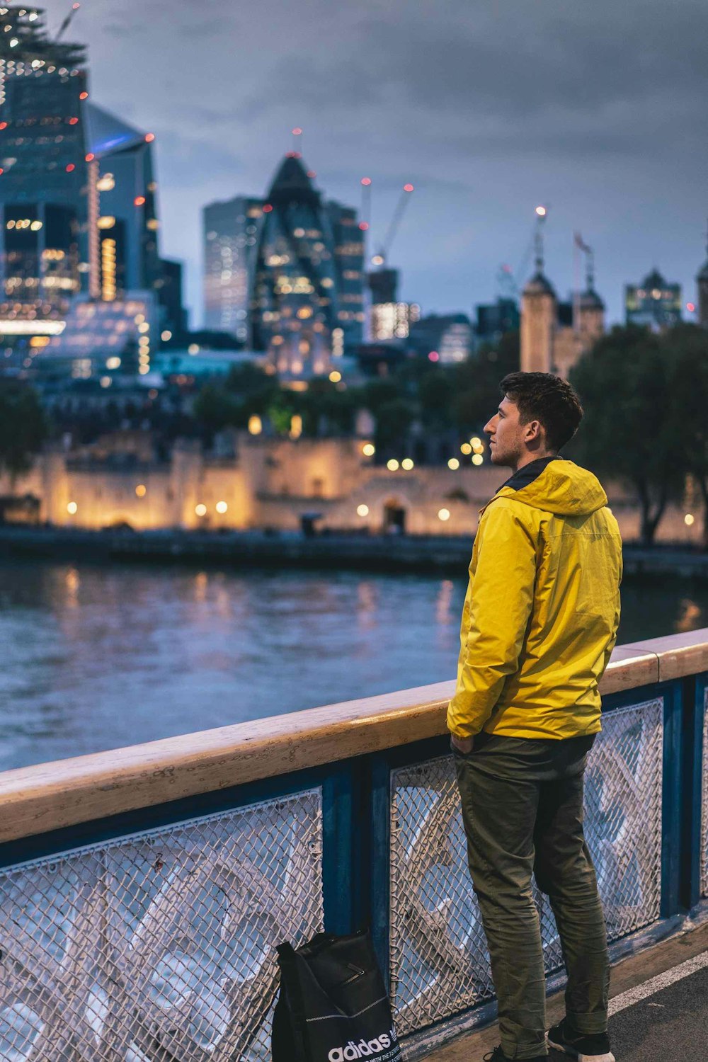 man standing near wall