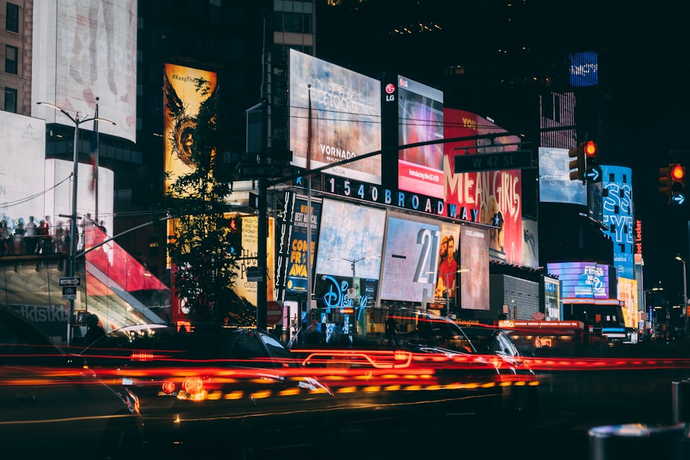 time lapse photo of city