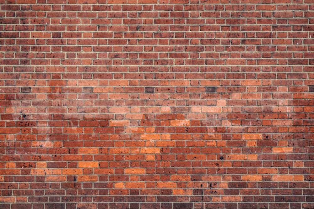 red bricked wall