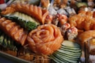 sushis and vegetables