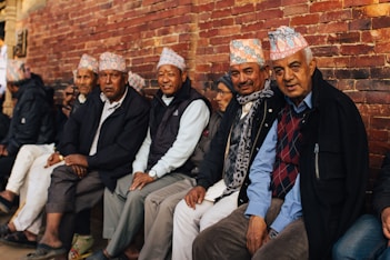man wearing black coat