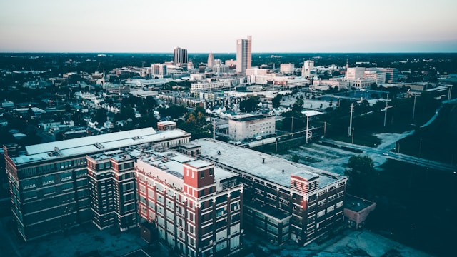 concrete buildings in high-angle view photo
