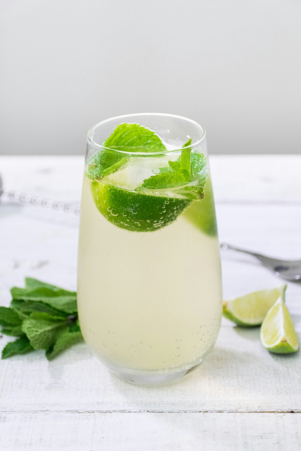 white liquid in clear drinking glass