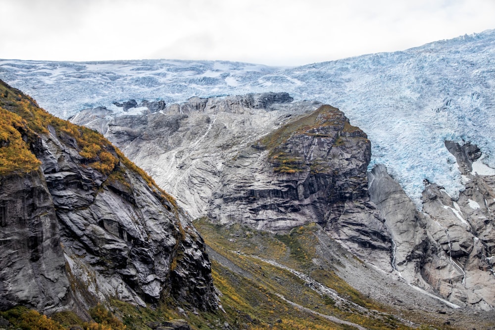 aerial photography of mountain