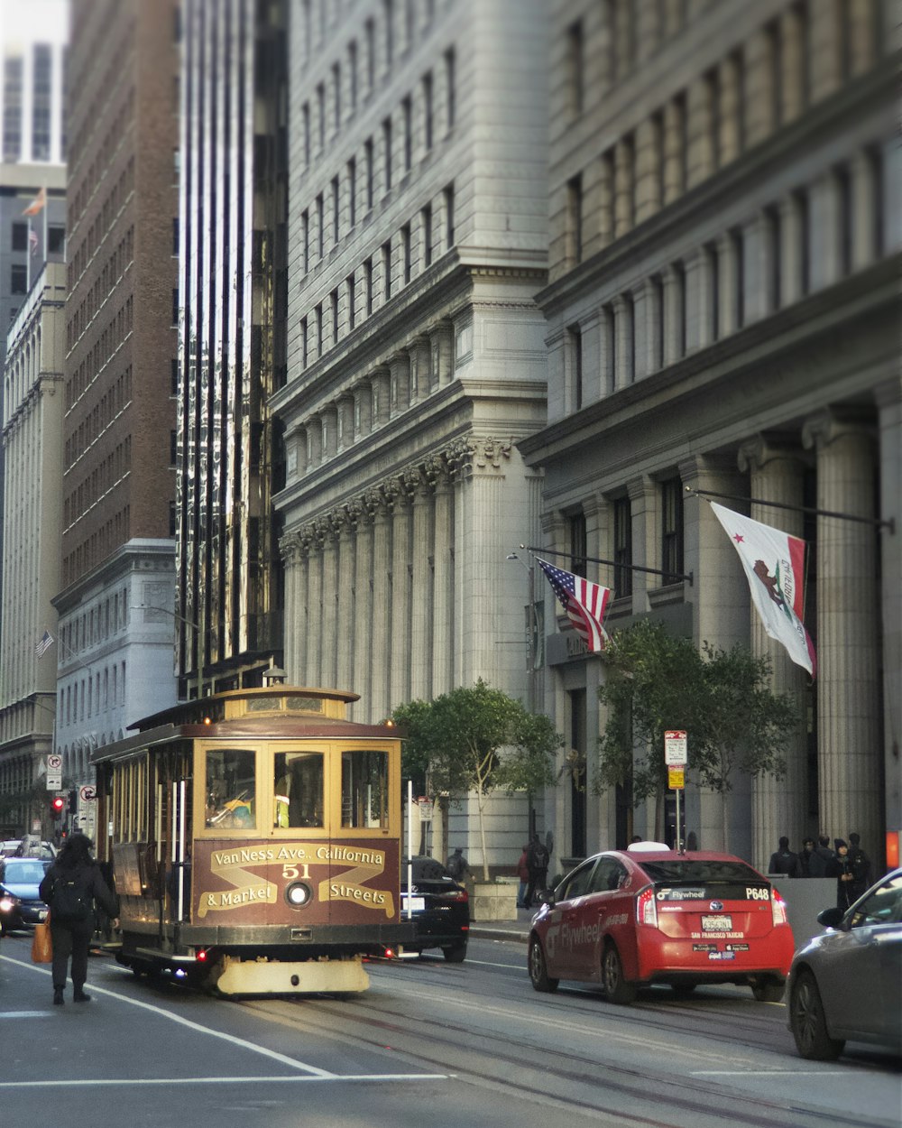 vehicles near building