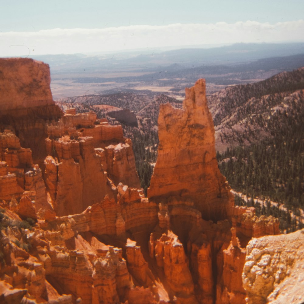 aerial photography of brown rocky mountains