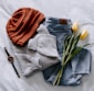 orange knit cap