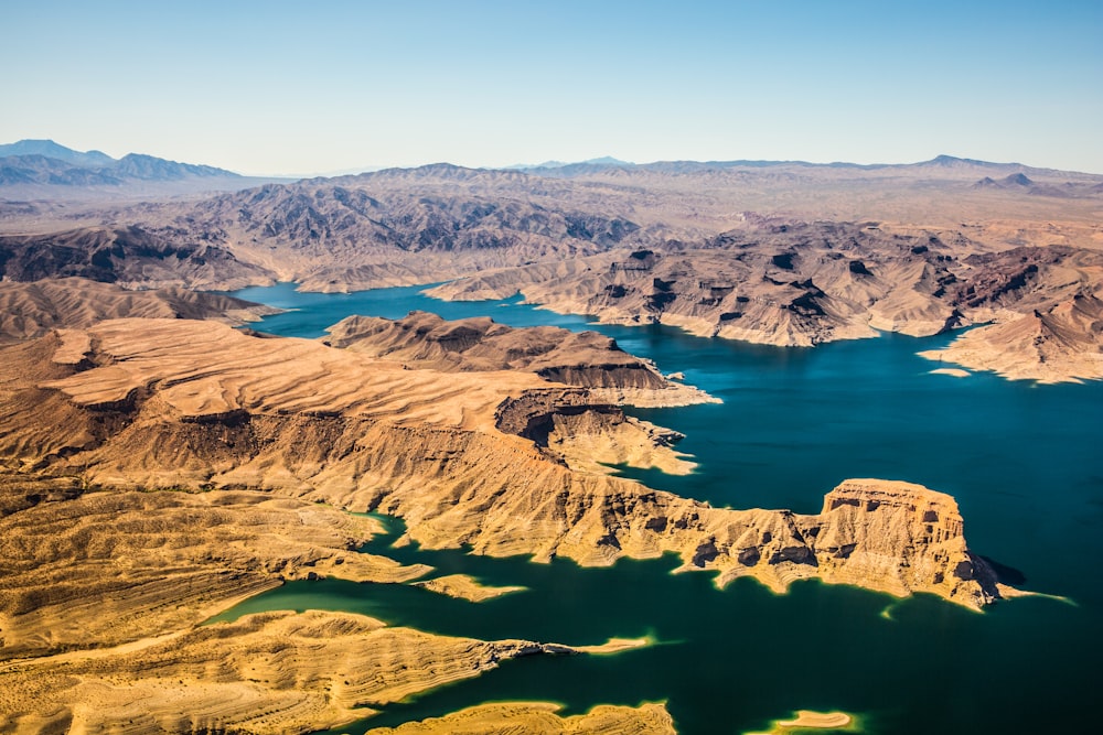 aerial photography of canyon