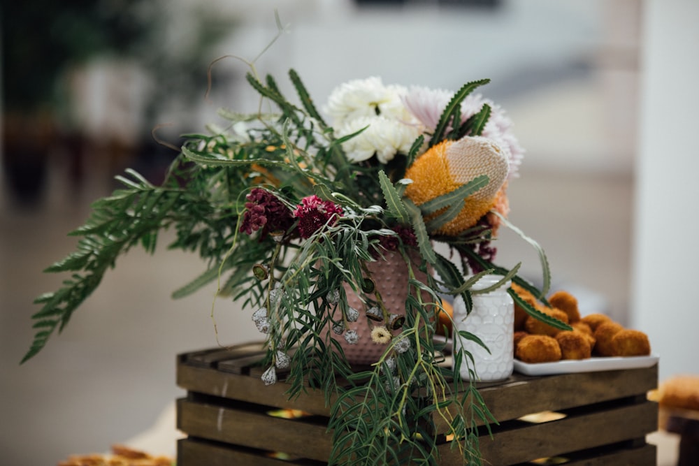 selective focus photography of assorted-color flowers