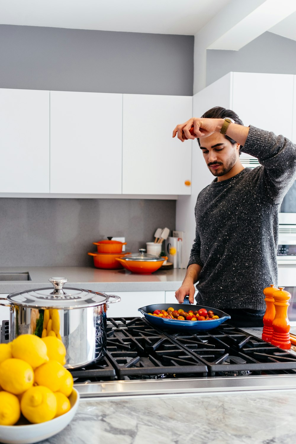 man cooking