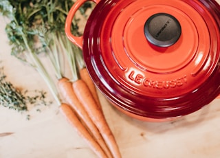 orange ceramic container