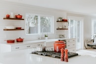A vibrant kitchen remodel showcasing creative use of space and color.
