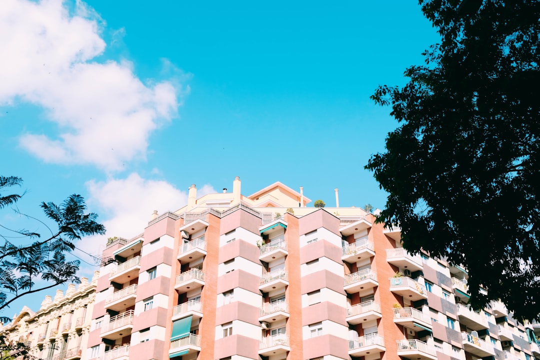 architectural photography of mid-rise top building