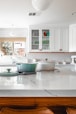 two cooking pots on kitchen island