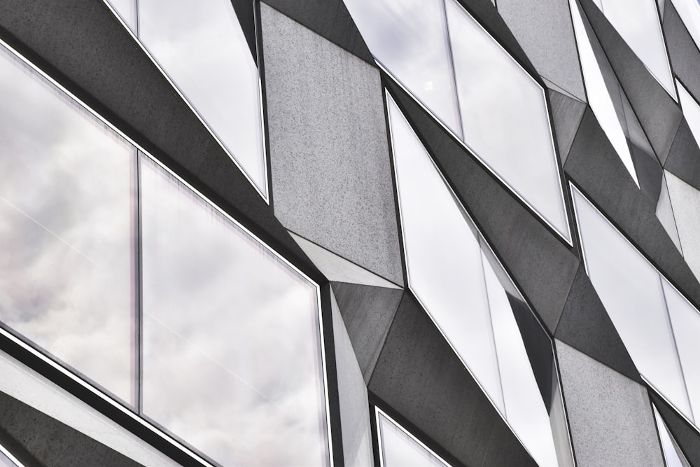 grey glass building facade