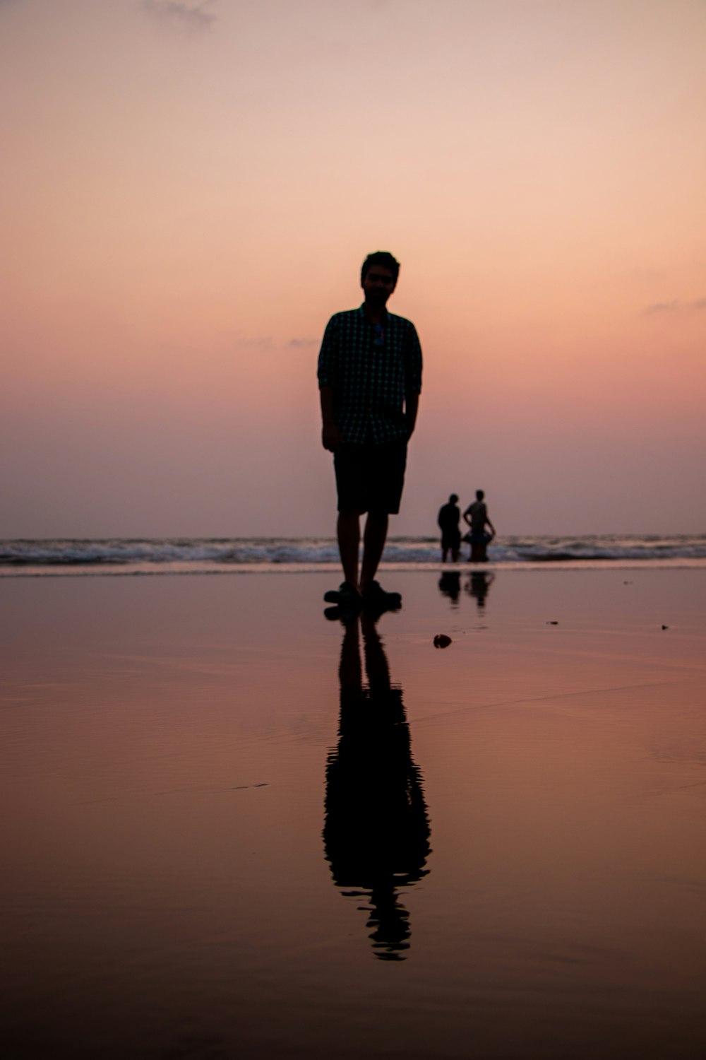 man standing on body of water