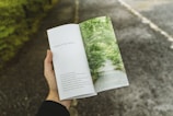 person holding book