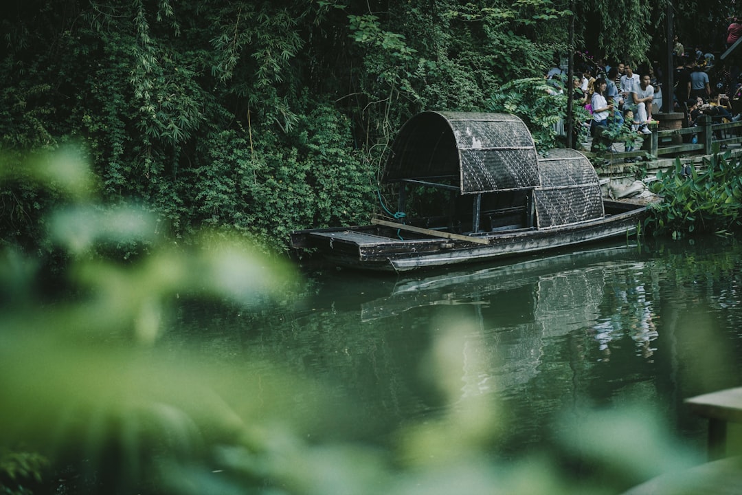 boat floating on water,