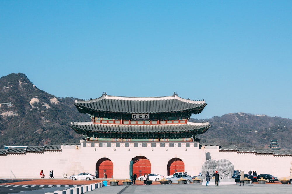 white and black temple