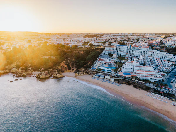 Albufeira hinterland — Quiet villas behind the busy coast, orange groves