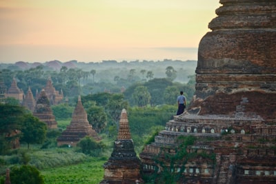 person standing on concrete building myanmar google meet background