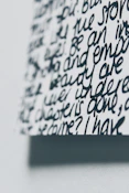 white and black textile