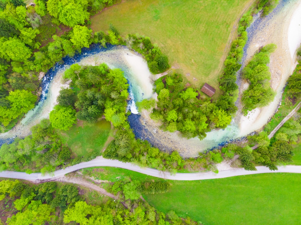 aerial photography of river during daytime