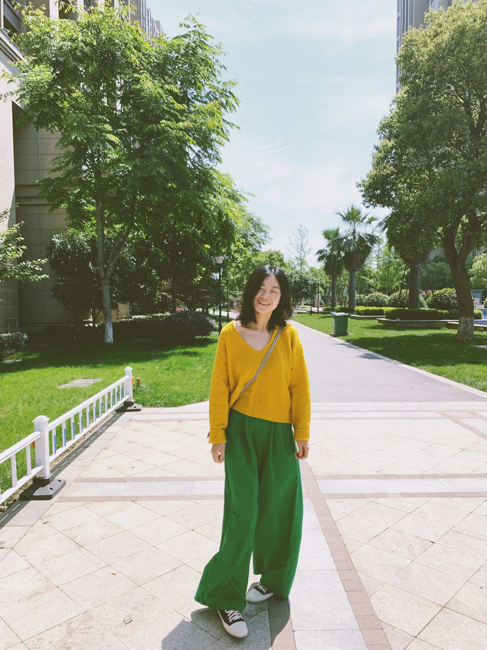 woman standing in open area