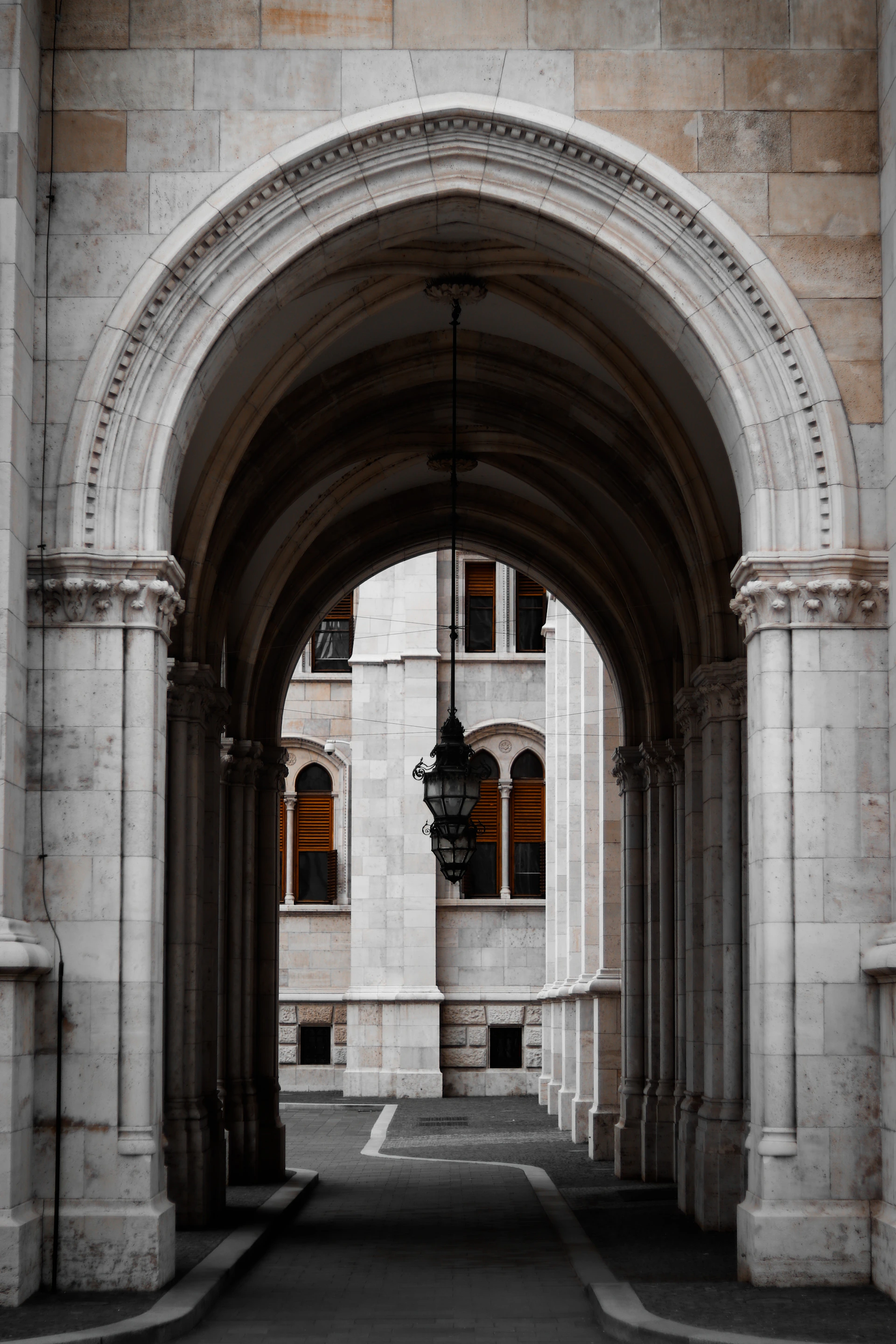 Budapest · a view through Gothic arches