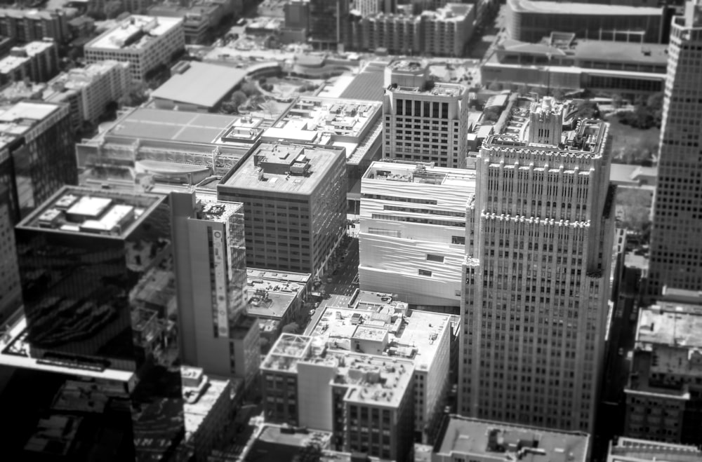 aerial photo of buildings