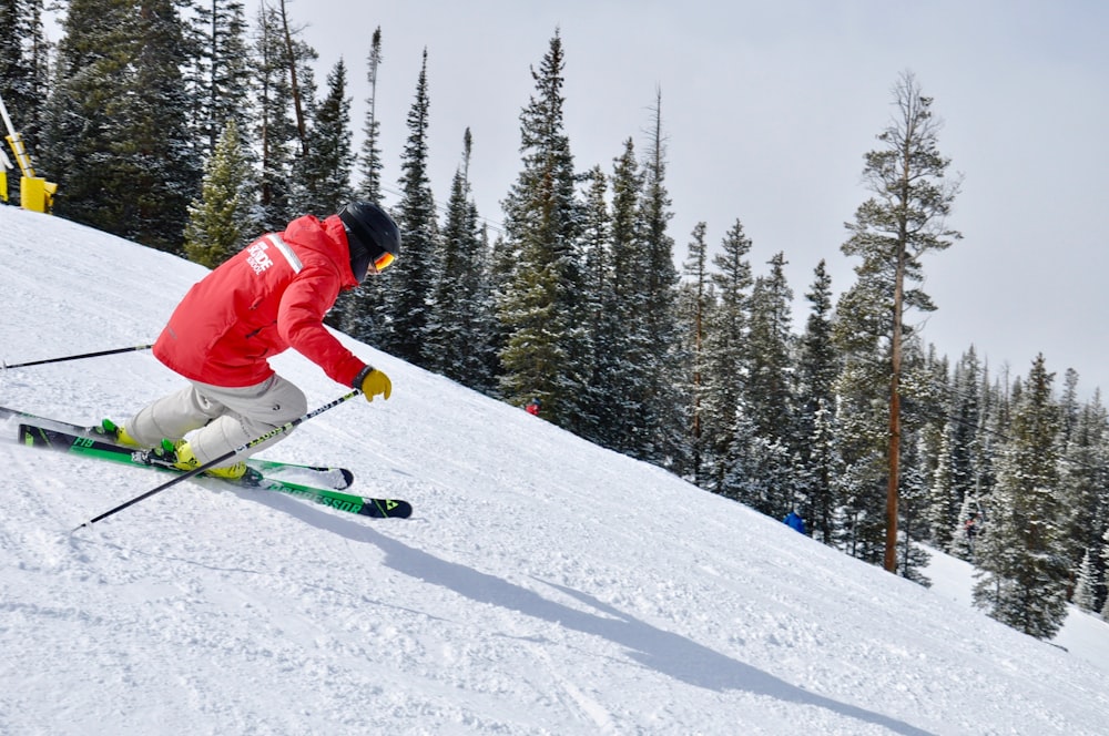 man skiing