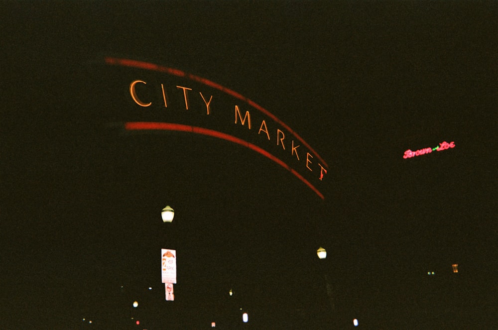 city market at night