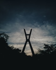 silhouette of bridge