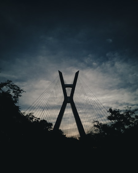 silhouette of bridge