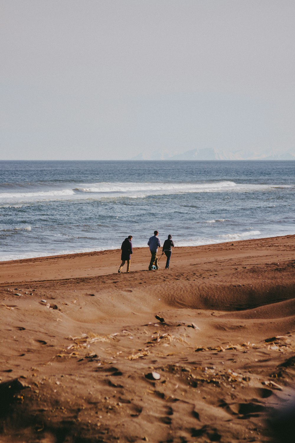 men walking on shore