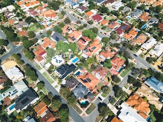 aerial photography of city