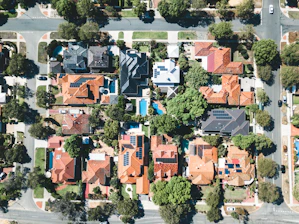 aerial photography of city
