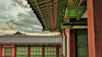 brown and green pagoda