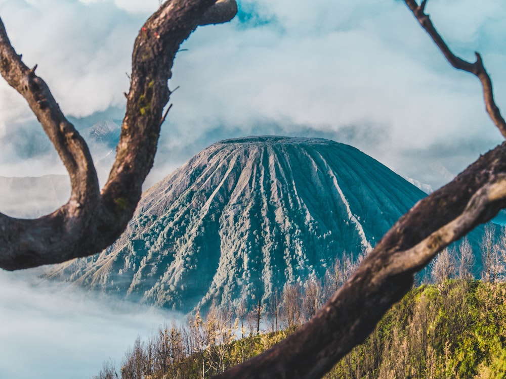 gray mountain at daytime