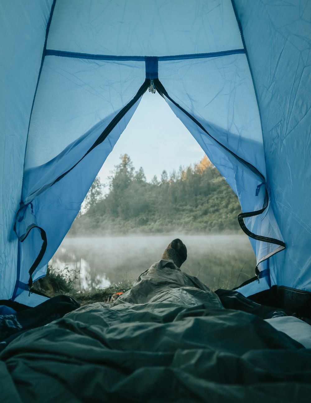 blue tent