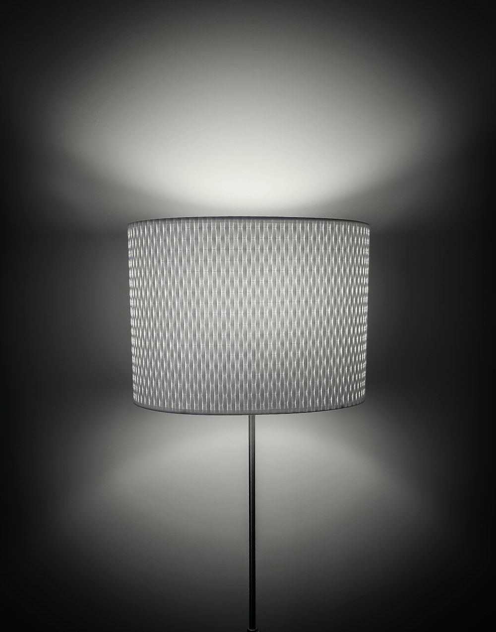 lamp on grayscale photography