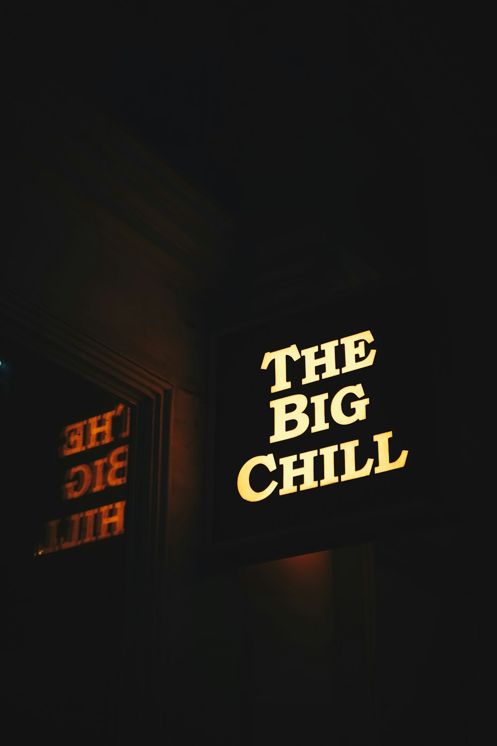 The Big Chill lightened signage