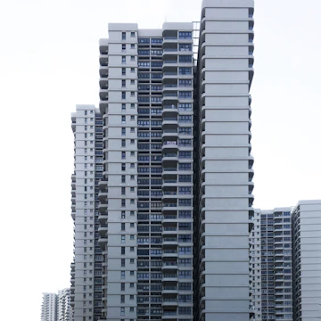 Image of modern residential blocks representing rental properties