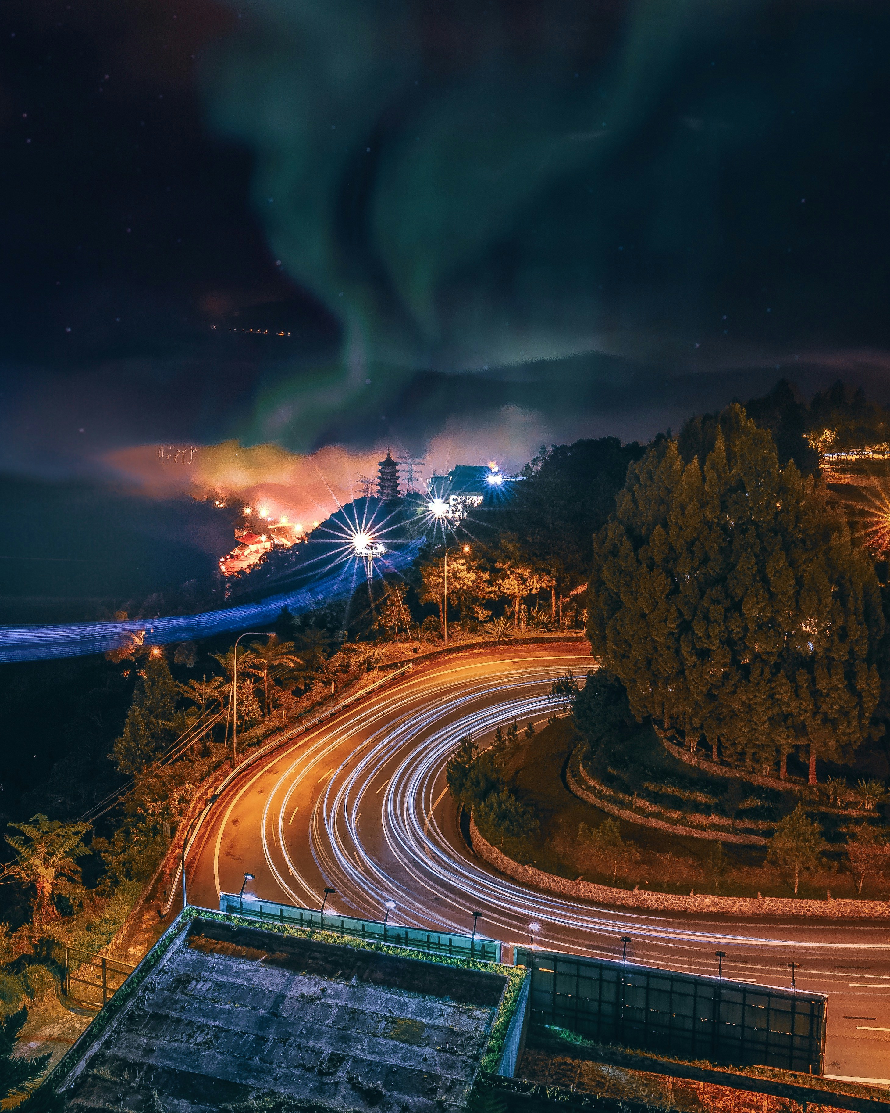 timelapse photography of highway