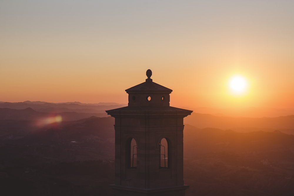 tower view during golden hour